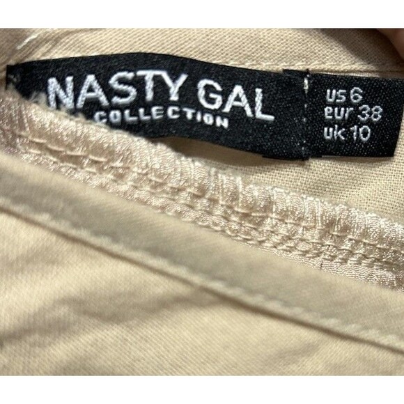 Nasty Gal Backless Romper Womens Size‎ 6 We’ll Back It Ruffle Brown Boho Beachy - Picture 10 of 10